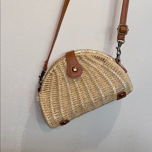 Wicker crossbody clutch!